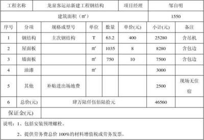 鋼結(jié)構(gòu)勞務(wù)分包單價（2024年的鋼結(jié)構(gòu)制作和安裝勞務(wù)分包單價）