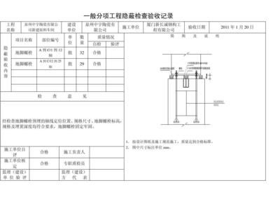 鋼結(jié)構(gòu)預(yù)埋螺栓允許偏差