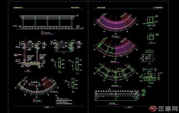 景觀廊架施工圖（景觀廊架施工圖包含哪些內(nèi)容）