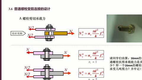 螺栓抗剪能力計(jì)算（螺栓的抗剪能力計(jì)算） 結(jié)構(gòu)工業(yè)鋼結(jié)構(gòu)設(shè)計(jì) 第3張