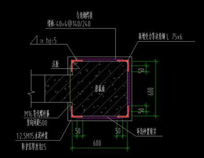 柱加固綴板表示方法（70*4@250(1500)/250） 鋼結(jié)構(gòu)蹦極設(shè)計(jì) 第1張