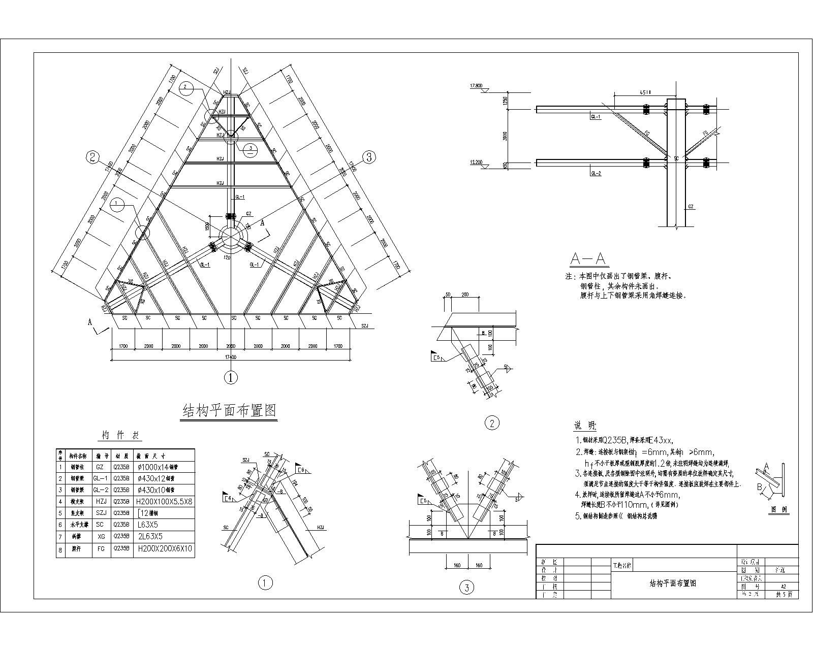 鋼結(jié)構(gòu)三角支架 結(jié)構(gòu)機械鋼結(jié)構(gòu)施工 第3張