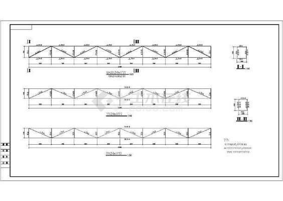 25米鋼結(jié)構(gòu)桁架圖紙 建筑方案設(shè)計(jì) 第1張