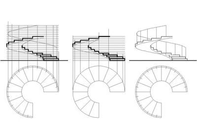 螺旋樓梯畫法幾何 鋼結(jié)構(gòu)玻璃棧道設(shè)計(jì) 第4張